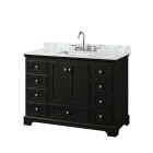 Wyndham Deborah (single) 48-Inch Dark Espresso Vanity - Polished Chrome