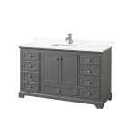 Wyndham Deborah (single) 60-Inch Dark Gray Vanity - Polished Chrome
