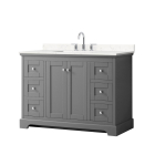 Wyndham Avery (single) 48-Inch Dark Gray Vanity - Polished Chrome