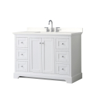 Wyndham Avery (single) 48-Inch White Vanity - Polished Chrome