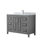 Wyndham Daria (single) 48-Inch Dark Gray Vanity Cabinet - Polished Chrome