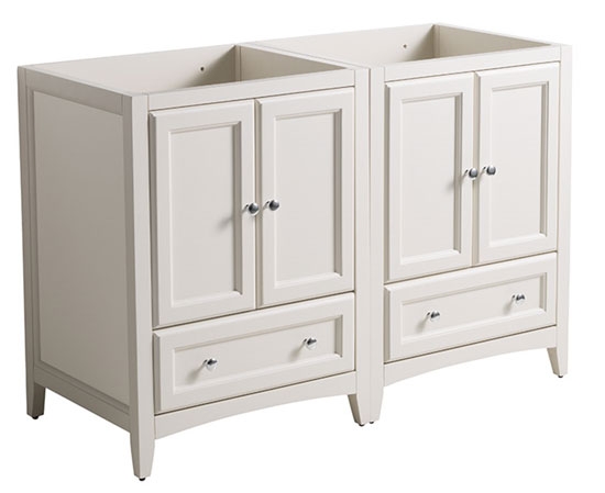 Fresca Oxford (double) 47.25-Inch Antique White Transitional Modular Bathroom Vanity - Cabinet Only