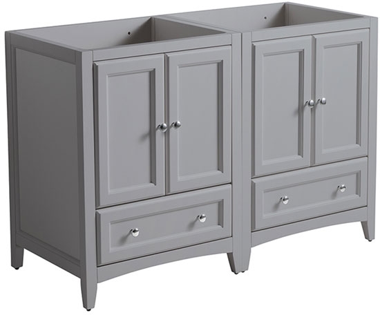 Fresca Oxford (double) 47.25-Inch Gray Transitional Modular Bathroom Vanity - Cabinet Only