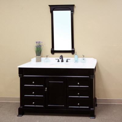 Harlow (single) 60-inch Espresso Bathroom Vanity With Mirror Option