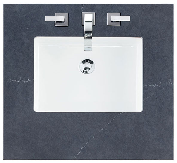 James Martin (single) 26-inch Silestone Charcoal Soapstone Quartz Countertop & Rectangular Sink - 3cm Thick