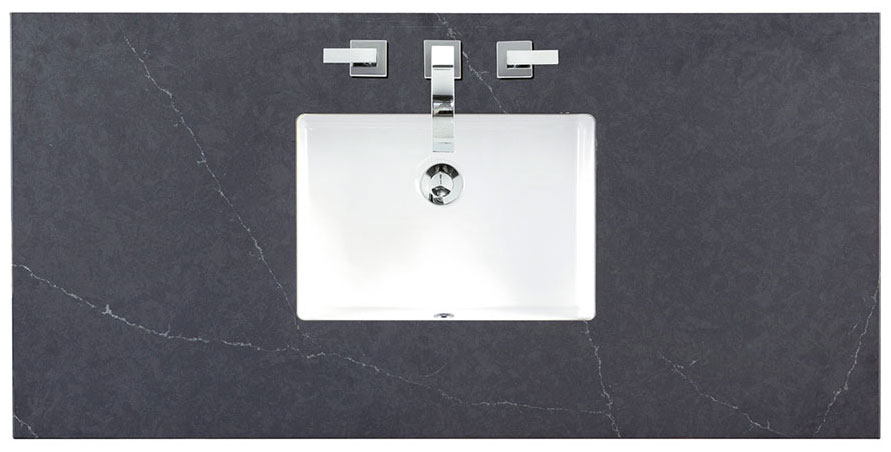 James Martin (single) 48-inch Silestone Charcoal Soapstone Quartz Countertop & Rectangular Sink - 3cm Thick