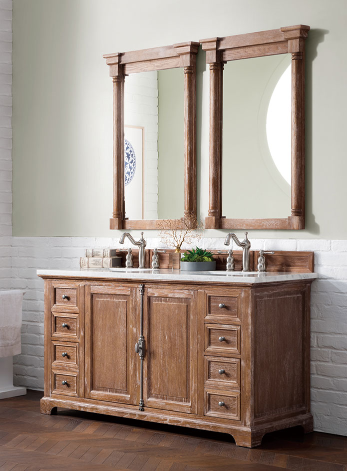 James Martin Providence (double) 60-Inch Driftwood Vanity Cabinet & Optional Countertops