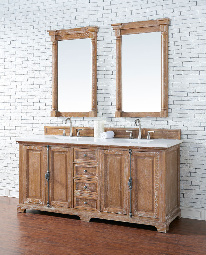 James Martin Providence (double) 72-Inch Driftwood Vanity Cabinet & Optional Countertops