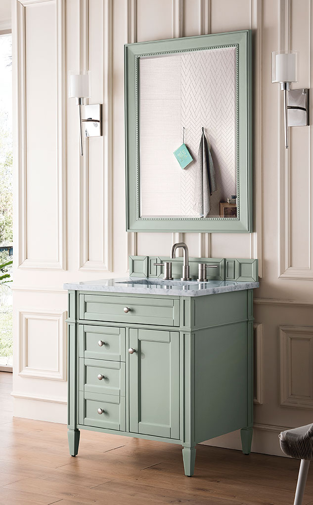 James Martin Brittany (single) 30-Inch Sage Green Vanity Cabinet & Optional Countertops
