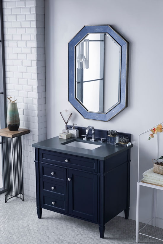 James Martin Brittany (single) 36-Inch Victory Blue Vanity Cabinet & Optional Countertops