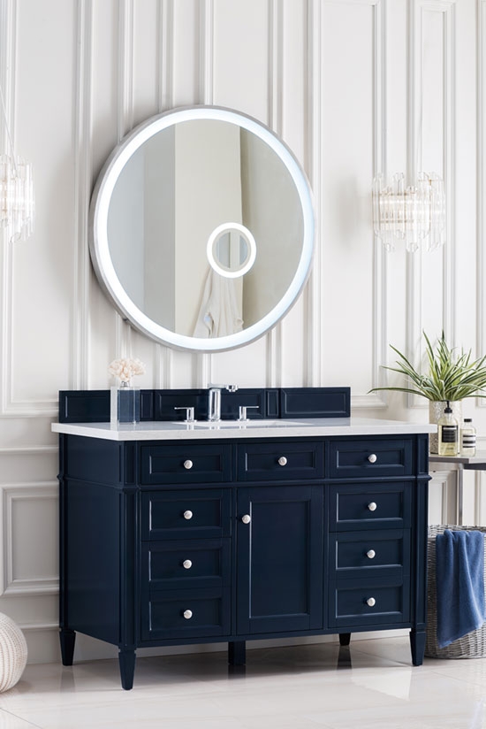 James Martin Brittany (single) 48-Inch Victory Blue Vanity Cabinet & Optional Countertops
