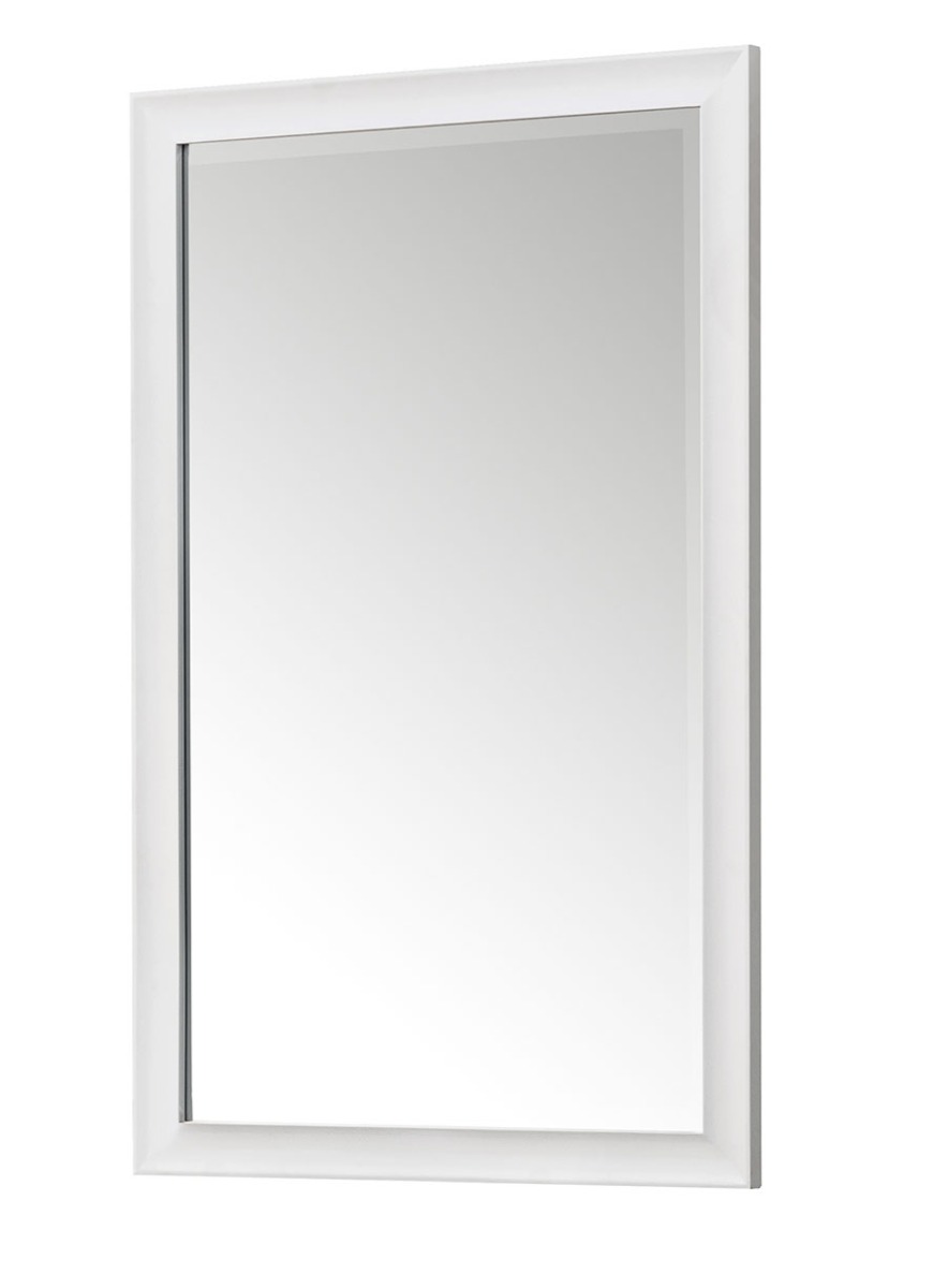 James Martin Glenbrooke 26-Inch Bright White Transitional Bathroom Mirror