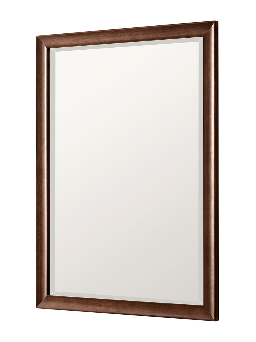James Martin Glenbrooke 30-Inch Mid-Century Walnut Transitional Bathroom Mirror