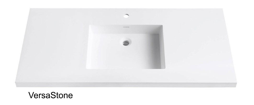 Avanity VUT49WT (single) 49-inch VersaStone Countertop & Integrated Sink