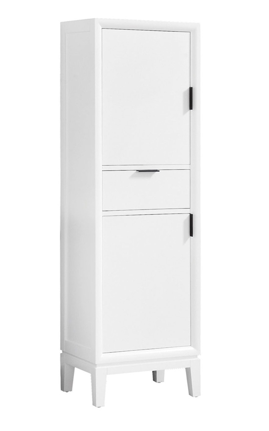 Avanity Emma 20-Inch White Modern Bathroom Tall Linen Side Cabinet