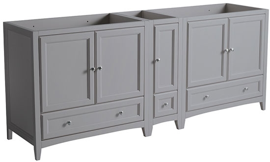 Fresca Oxford (double) 82.75-Inch Gray Transitional Modular Bathroom Vanity - Cabinet Only