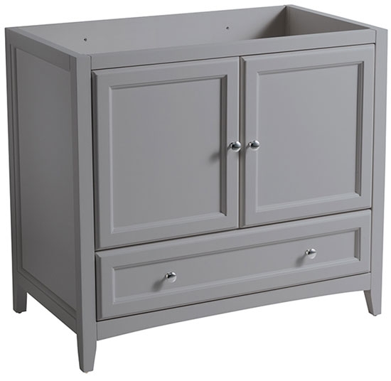 Fresca Oxford (single) 35.38-Inch Transitional Gray Bathroom Vanity - Cabinet Only