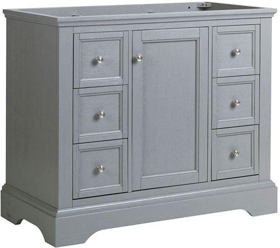 Fresca Windsor (single) 39.5-Inch Transitional Gray Textured Bathroom Vanity - Cabinet Only