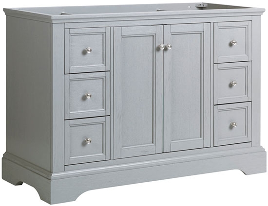 Fresca Windsor (single) 47.8-Inch Transitional Gray Textured Bathroom Vanity - Cabinet Only