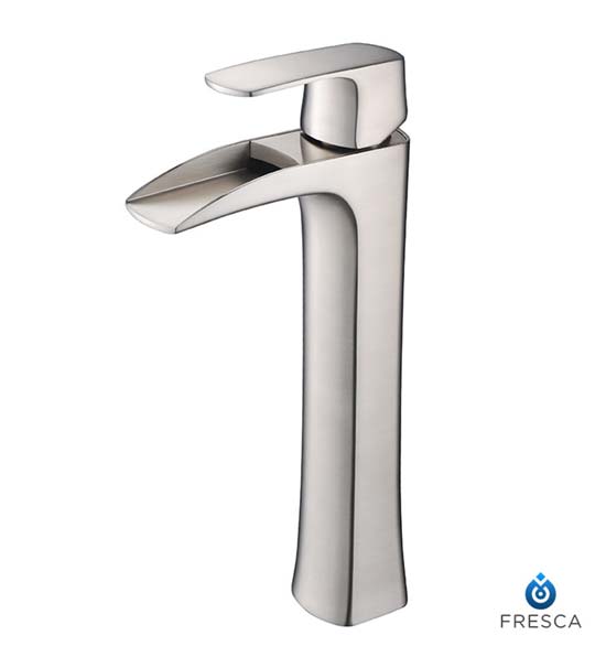 Fresca Fortore FFT3072BN Brushed Nickel Single Hole Vessel Bathroom Faucet