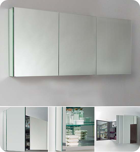 Fresca FMC8019 59-Inch Bathroom Mirrored Medicine Cabinet