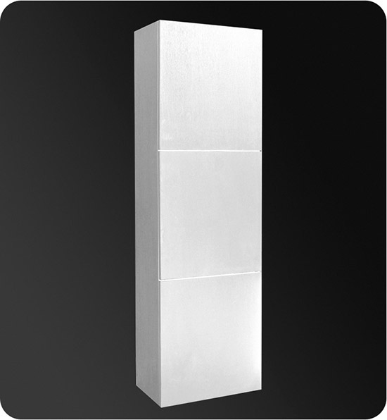 Fresca 17.8-Inch White Wall-Mount Bathroom Linen Side Cabinet