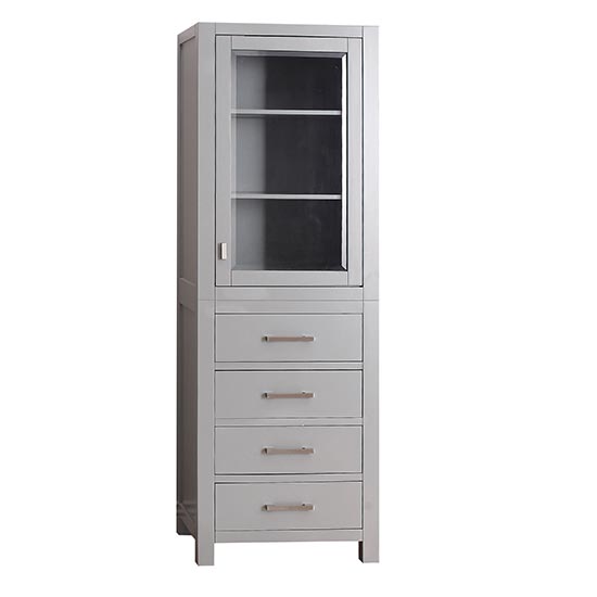 Avanity Modero 24-Inch Chilled Gray Traditional Bathroom Tall Linen Side Cabinet