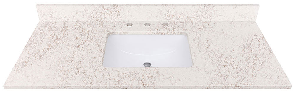 Avanity QUT43AL-RS (single) 43-inch Lotte Radianz Alluring Quartz Countertop & Rectangular Sink