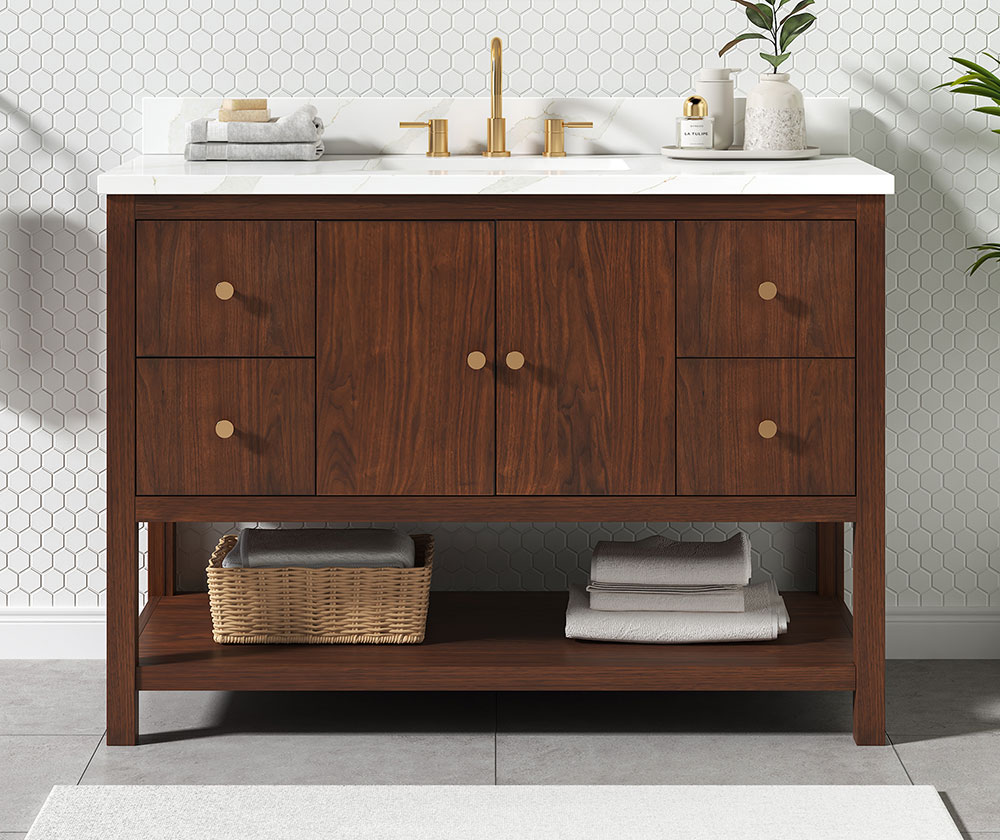 Buy Avanity Zoe (single) 48-Inch Walnut Vanity - ZOE-V48-WA ZOE